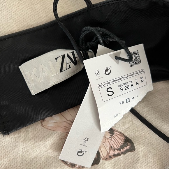 Zara black leather straps crop top - Picture 3 of 3